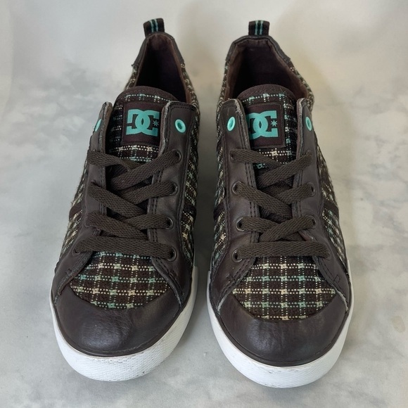 DC Fiona Mint Green Beige Brown Skate Shoe Women's Size 8 - Picture 2 of 11
